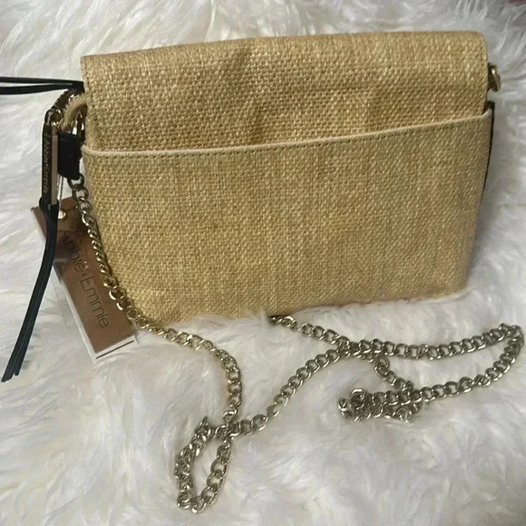 Abbie & Emmie Small Straw Crossbody Gingham Handle Tote - Picture 4 of 8